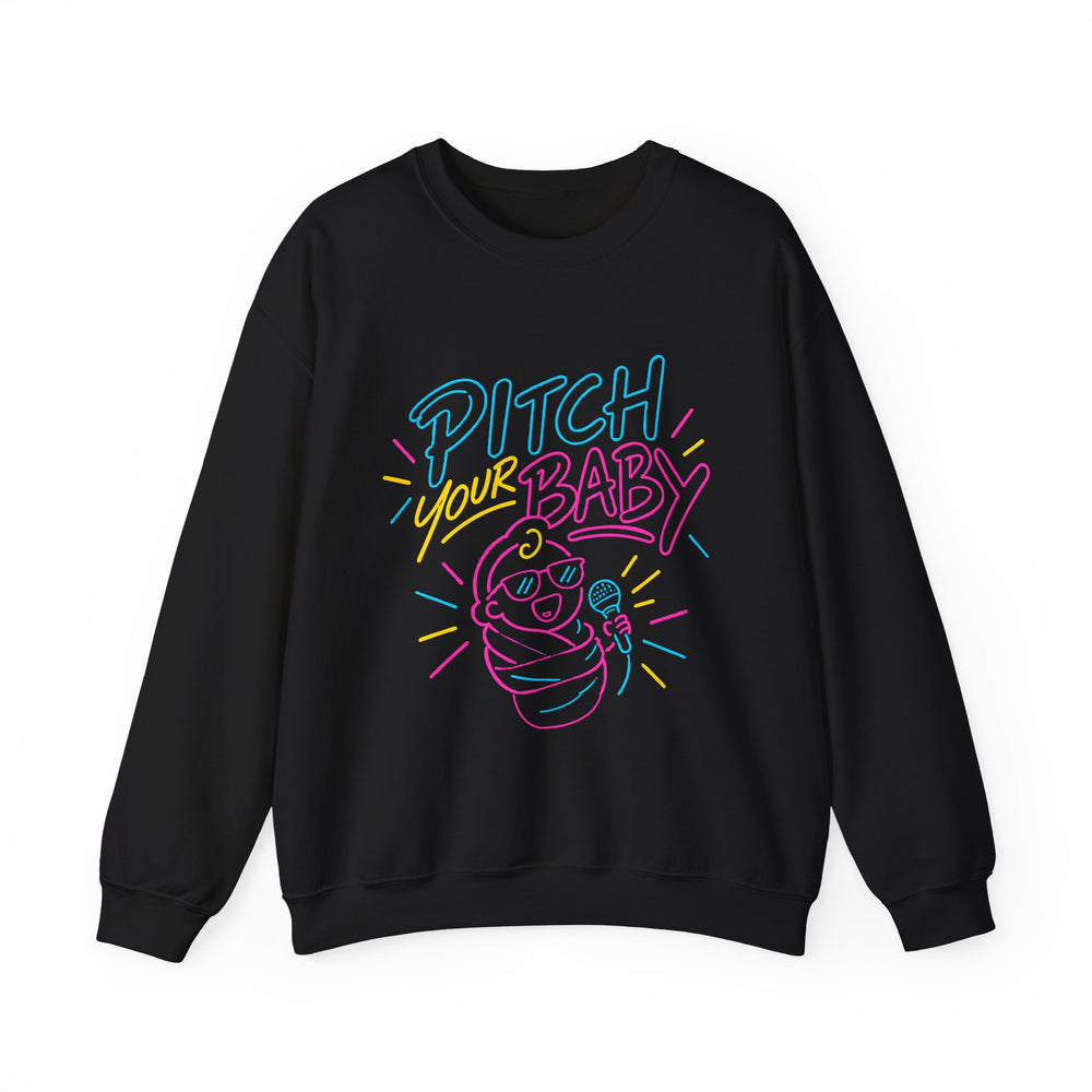 FUN'D black pullover front — Pitch your baby